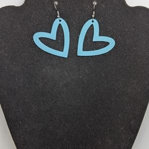 Handmade faux leather earrings